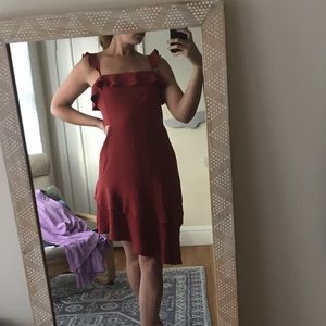 Endless Rose - Assymetrical Dress in Cranberry